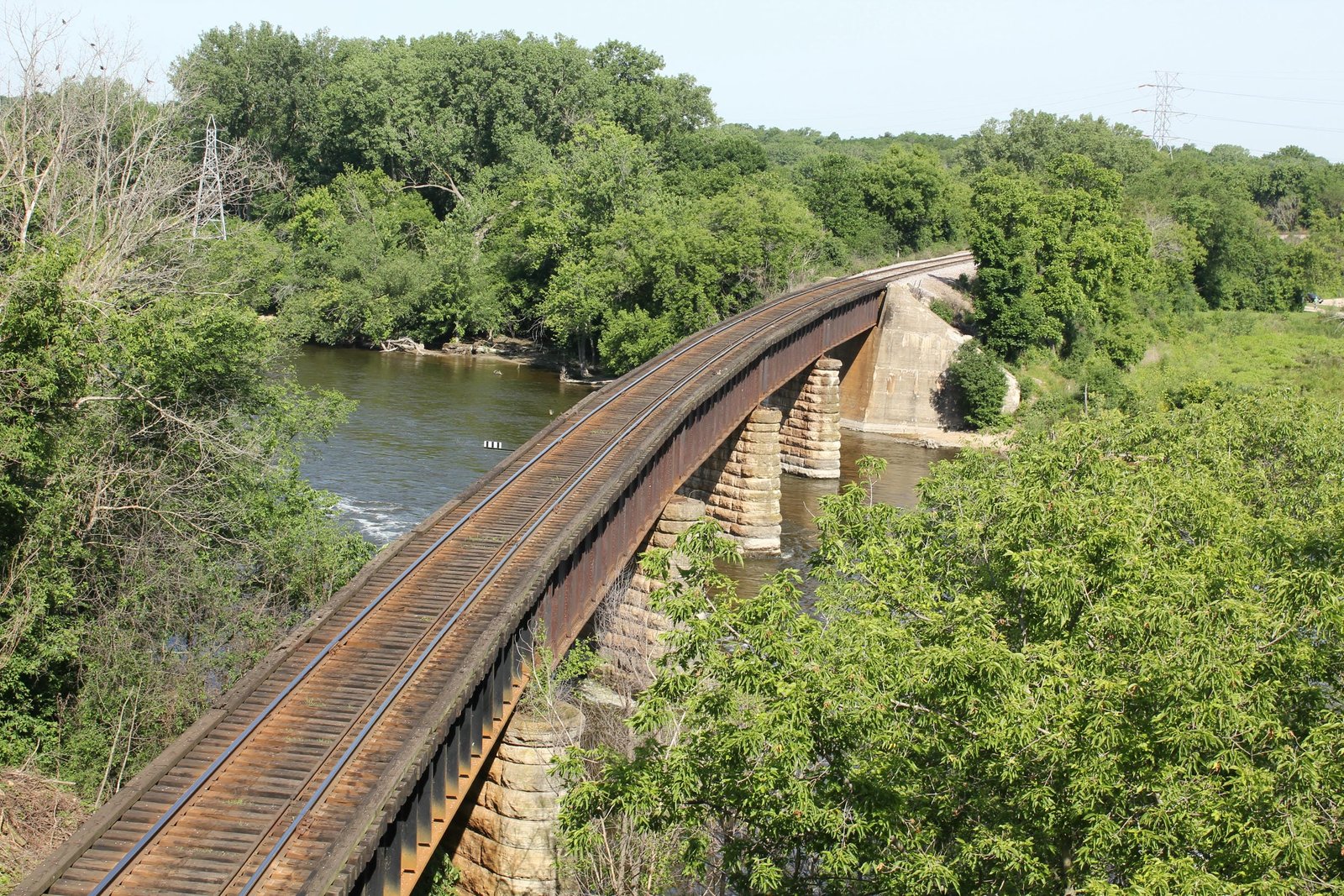 Looking north